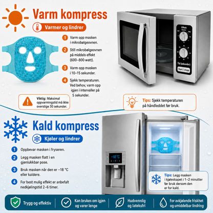 Gelmaske for ansikt – Varm og kald bruk