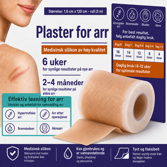 Silikonplaster for arr – Medisinsk kvalitet