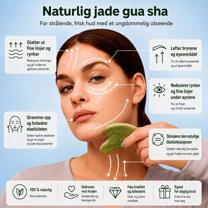 Naturlig Jade Gua Sha-stein