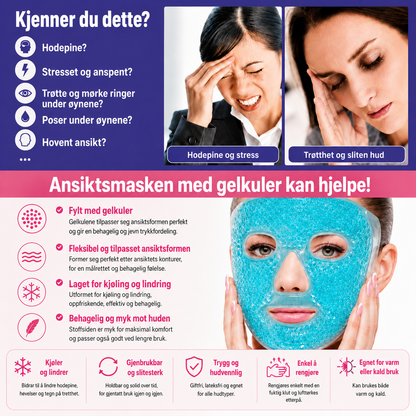 Gelmaske for ansikt – Varm og kald bruk