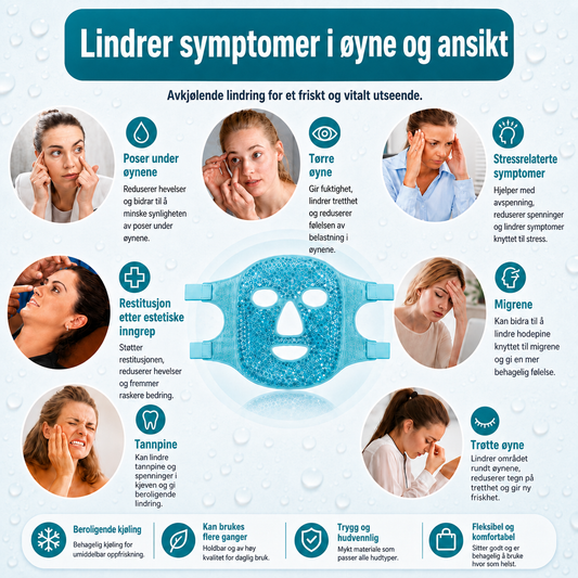 Gelmaske for ansikt – Varm og kald bruk
